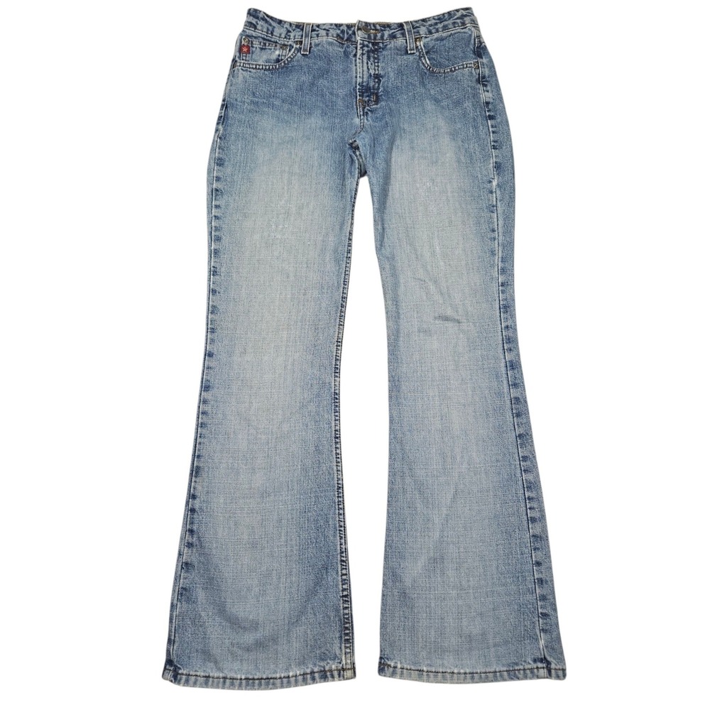 VTG Arizona Jean Co Flare Leg Jeans Light Wash Denim Sz 7 Average